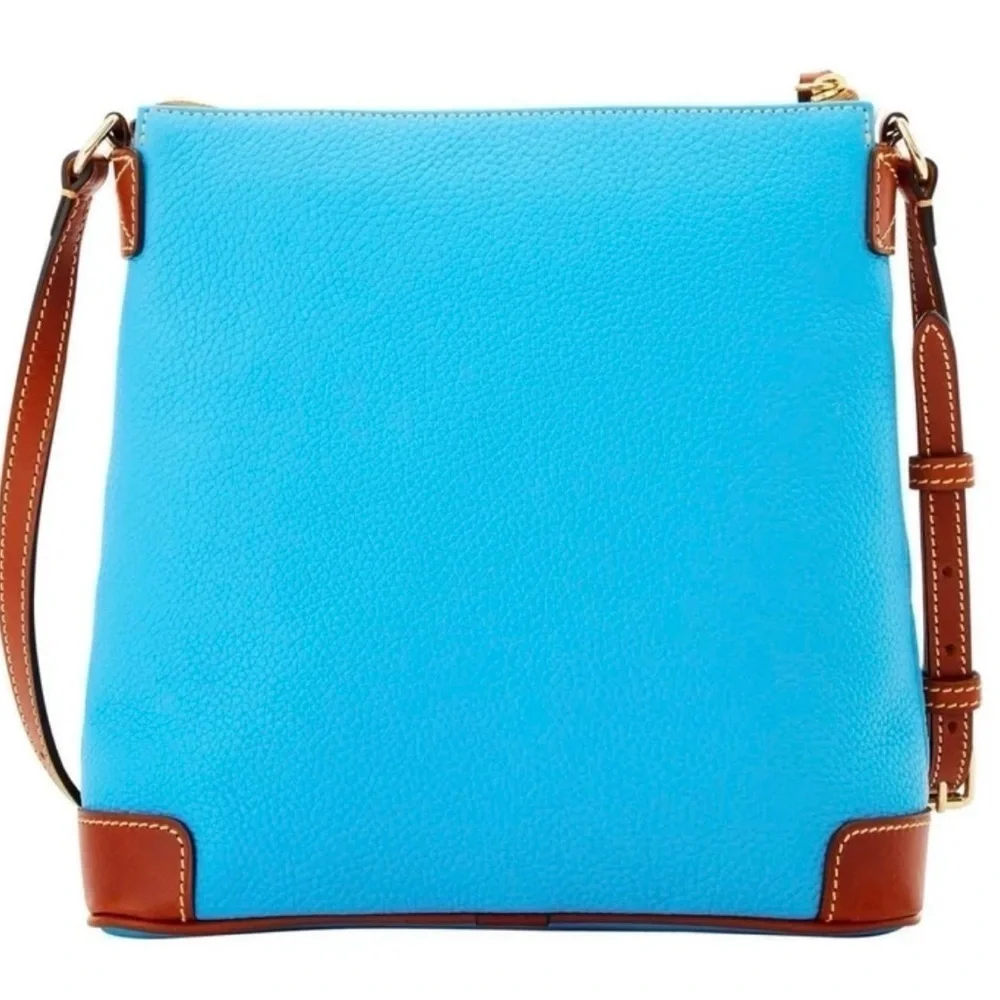 Dooney & Bourke Turquoise Blue and Tan Crossbody Bag